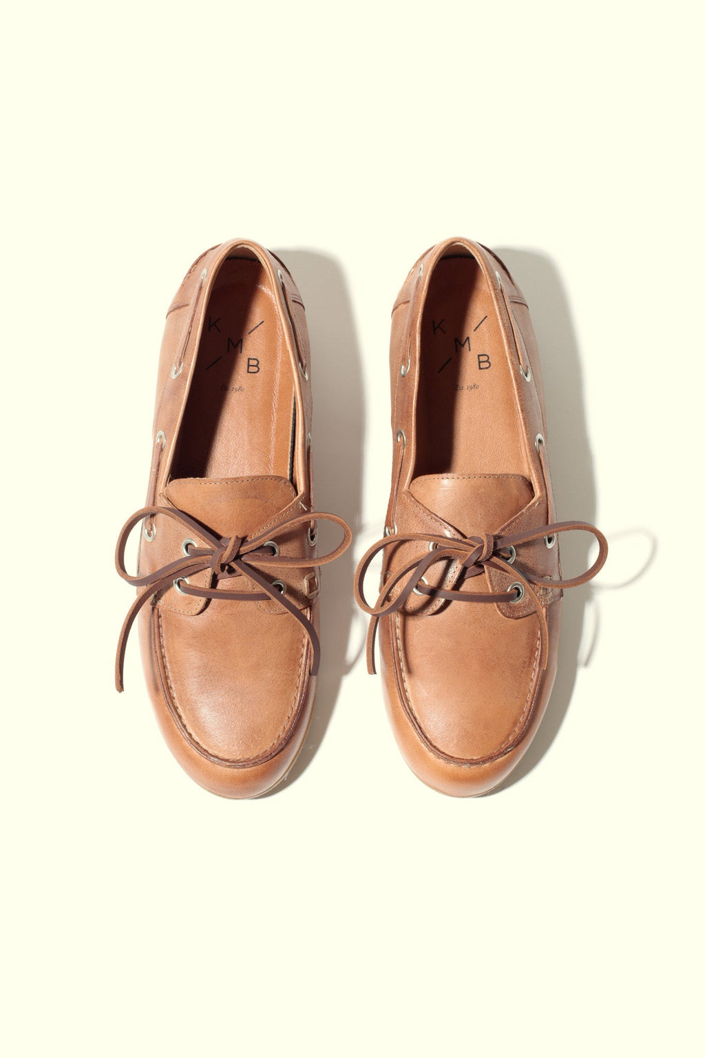 KAI LIGHT BROWN – Leather Boat Shoes – KMB shoes