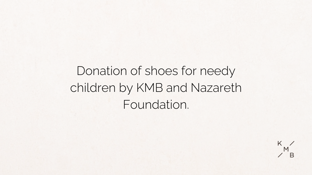 KMB and Nazareth Foundation join forces in shoe donation campaign for vulnerable children