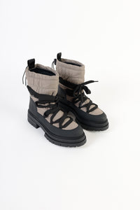 ELSA TAUPE AND BLACK - Snow-Style Mid Ankle Boots KMB