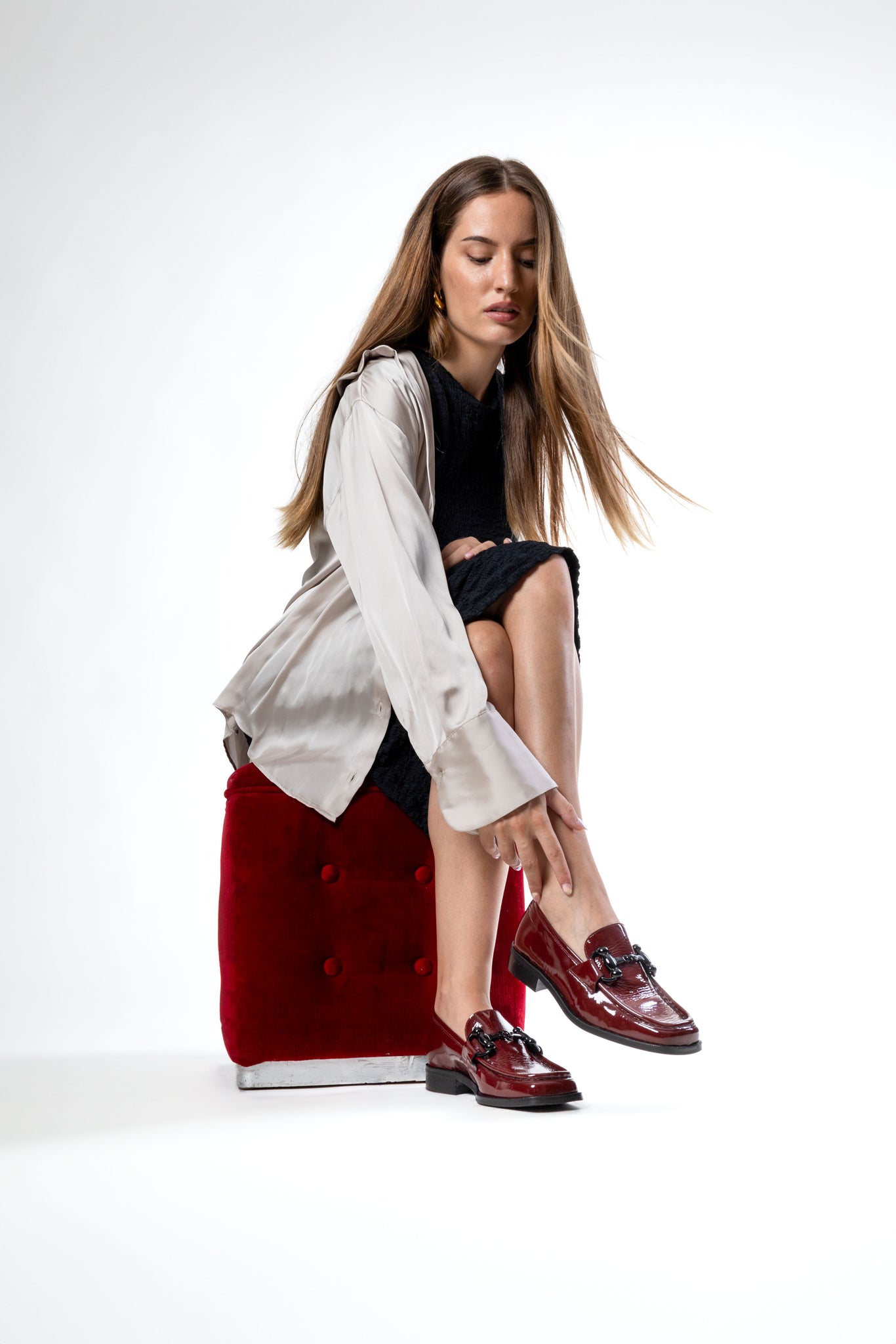 ZOE PATENT BURGUNDY KMB shoes