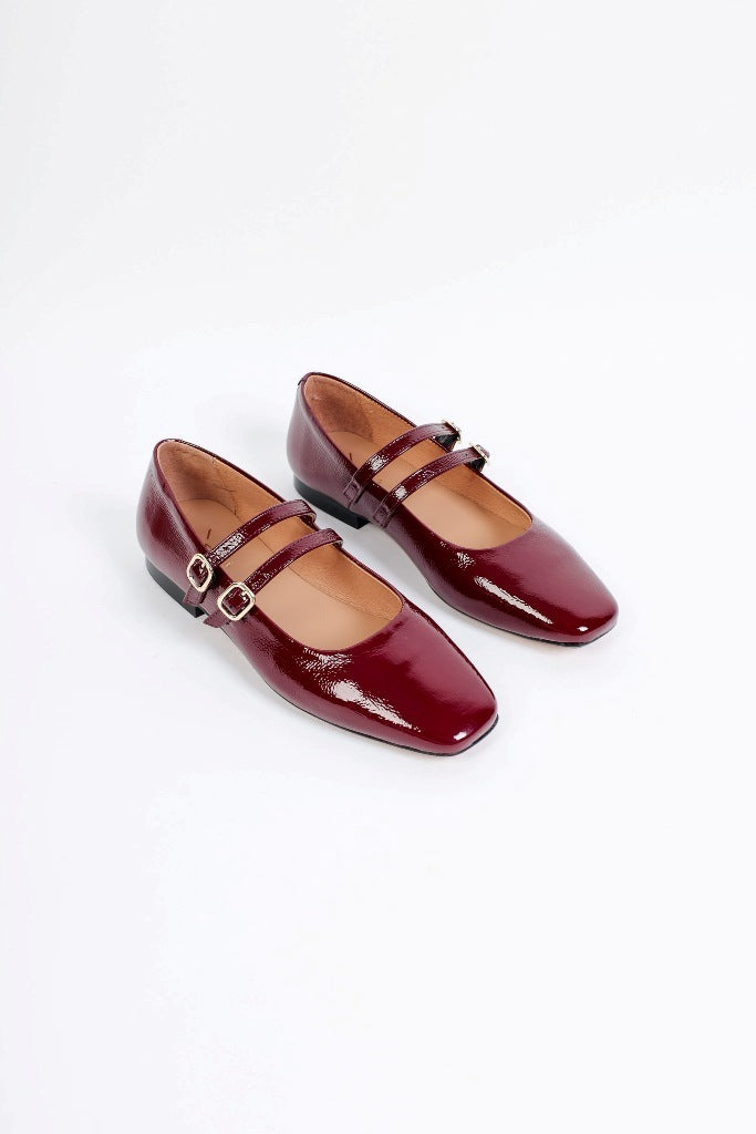 CANDY CHERRY RED- Double Straps Mary Jane (Copy) KMB shoes