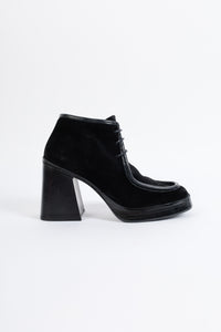 ARI BLACK - High-Heeled Wallabee Ankle Boots KMB shoes