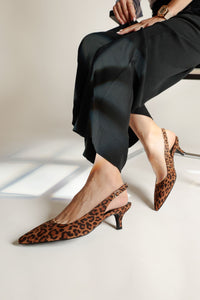 KITTEN LEOPARD - Pointed toe slingback pumps KMB shoes