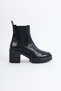 LIBY BLACK - Heeled Boots with Elastic and Notched Sole KMB shoes