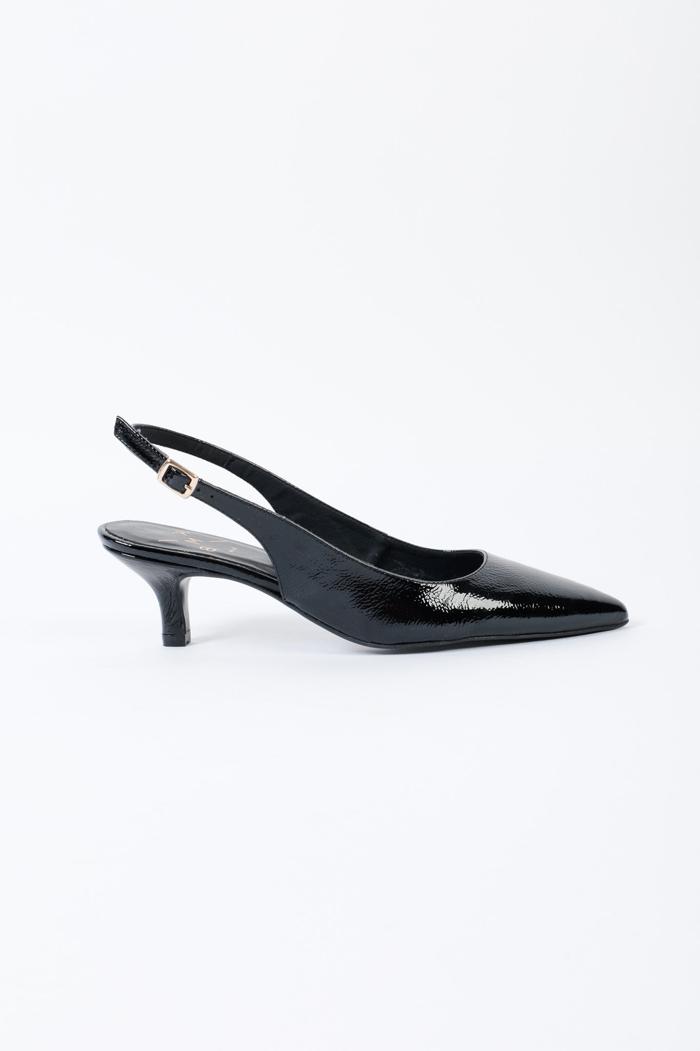 KITTEN BLACK- Pointed toe slingback pumps – KMB shoes