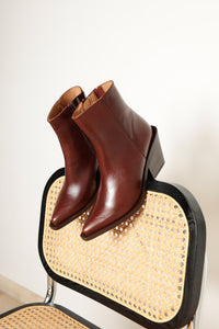AURA MOKA - Cowboy Ankle Boots with Mid-Block Heel KMB shoes