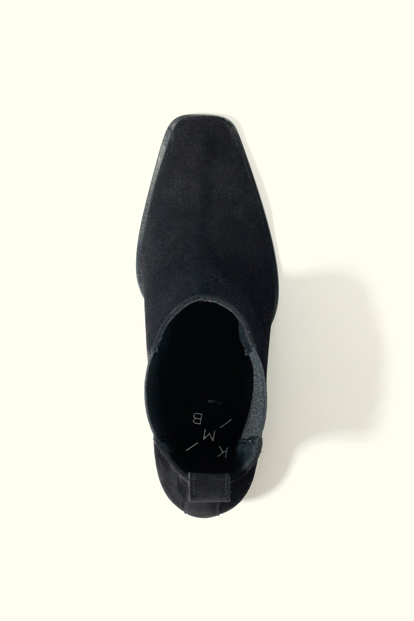 RAY BLACK – Square Toe Ankle Boots with Sculptural Heel KMB shoes