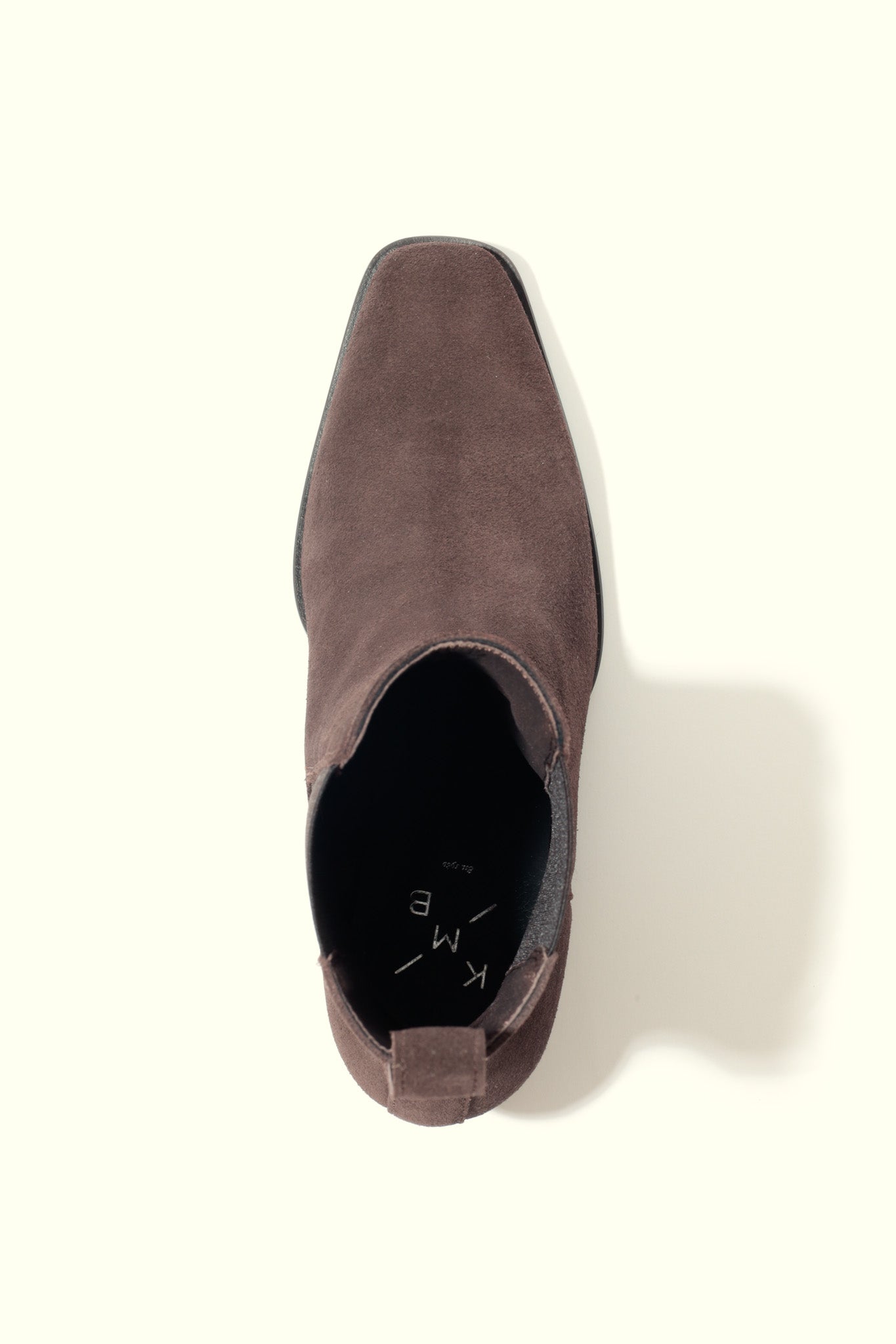 RAY CHOCOLATE – Square Toe Ankle Boots with Sculptural Heel KMB shoes