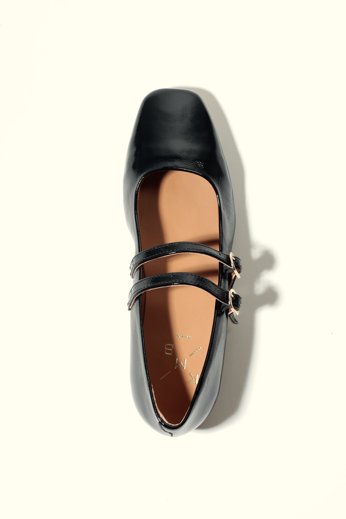 CANDY BLACK – Double Strap Mary Jane Ballet Flats KMB shoes