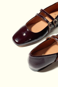 CANDY CHERRY RED- Double Straps Mary Jane KMB shoes