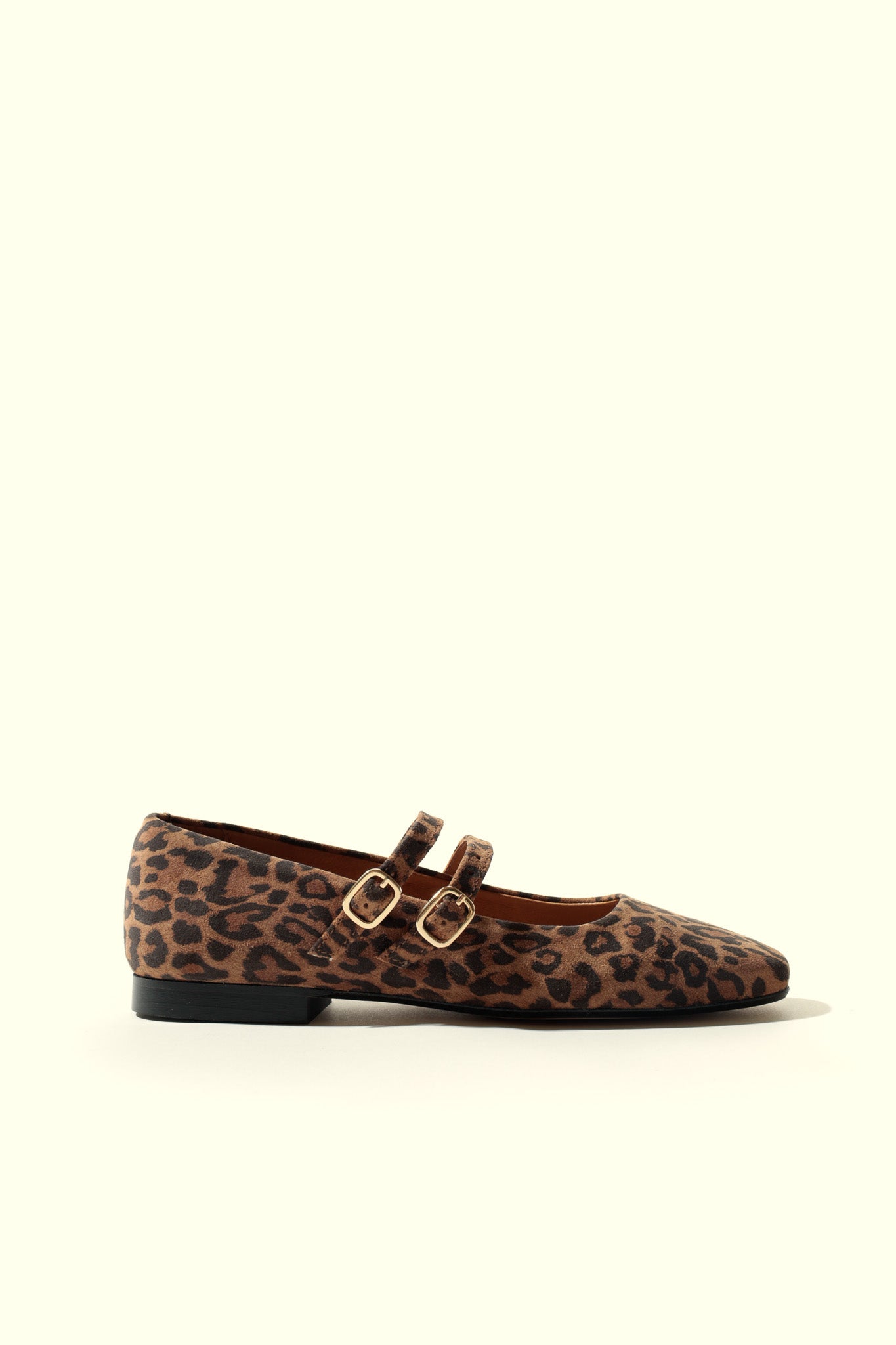 CANDY LEOPARD - Double Strap Mary Jane Ballet Flats KMB shoes