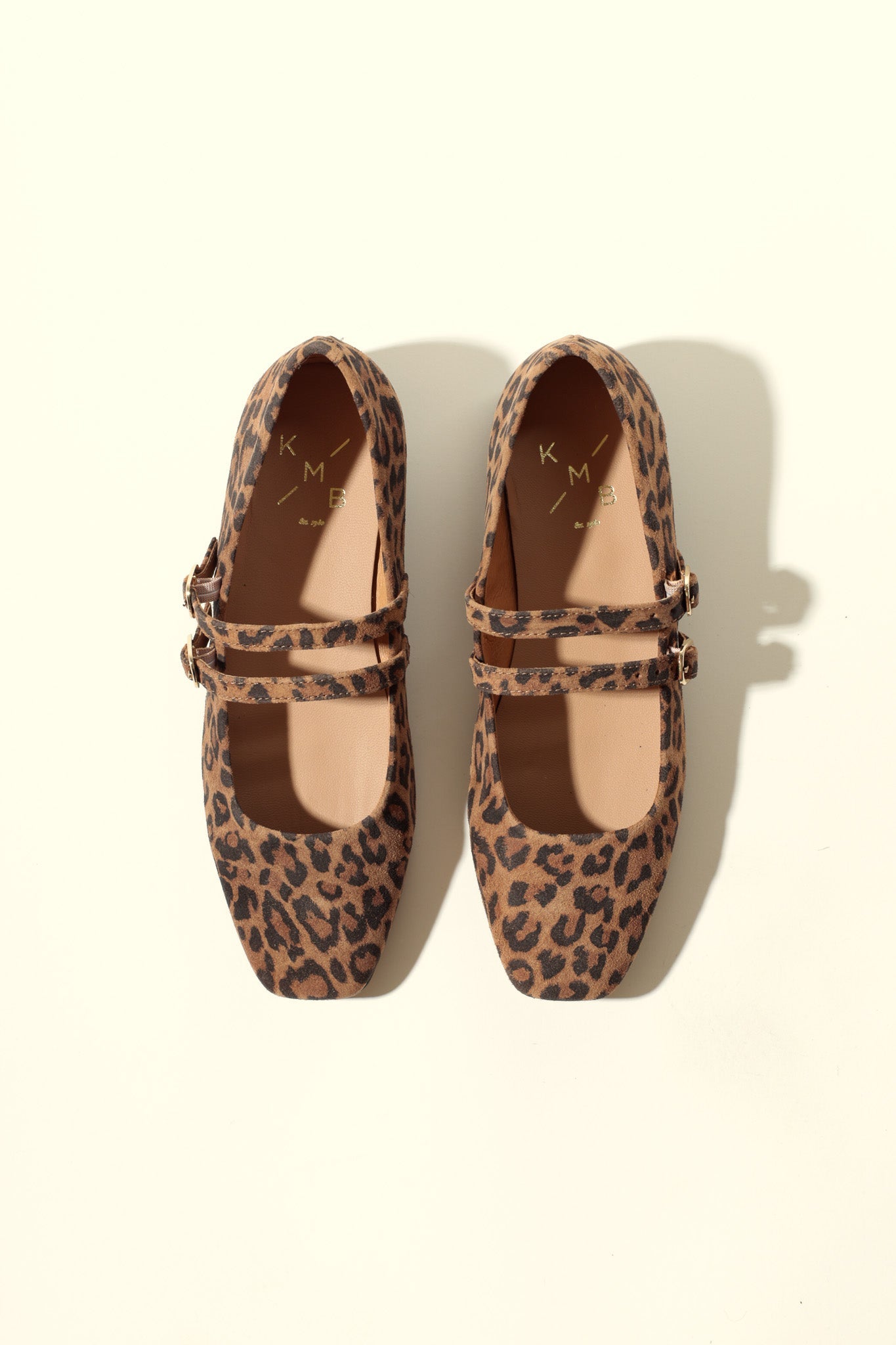 CANDY LEOPARD - Double Strap Mary Jane Ballet Flats KMB shoes