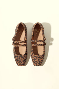 CANDY LEOPARD - Double Strap Mary Jane Ballet Flats KMB shoes