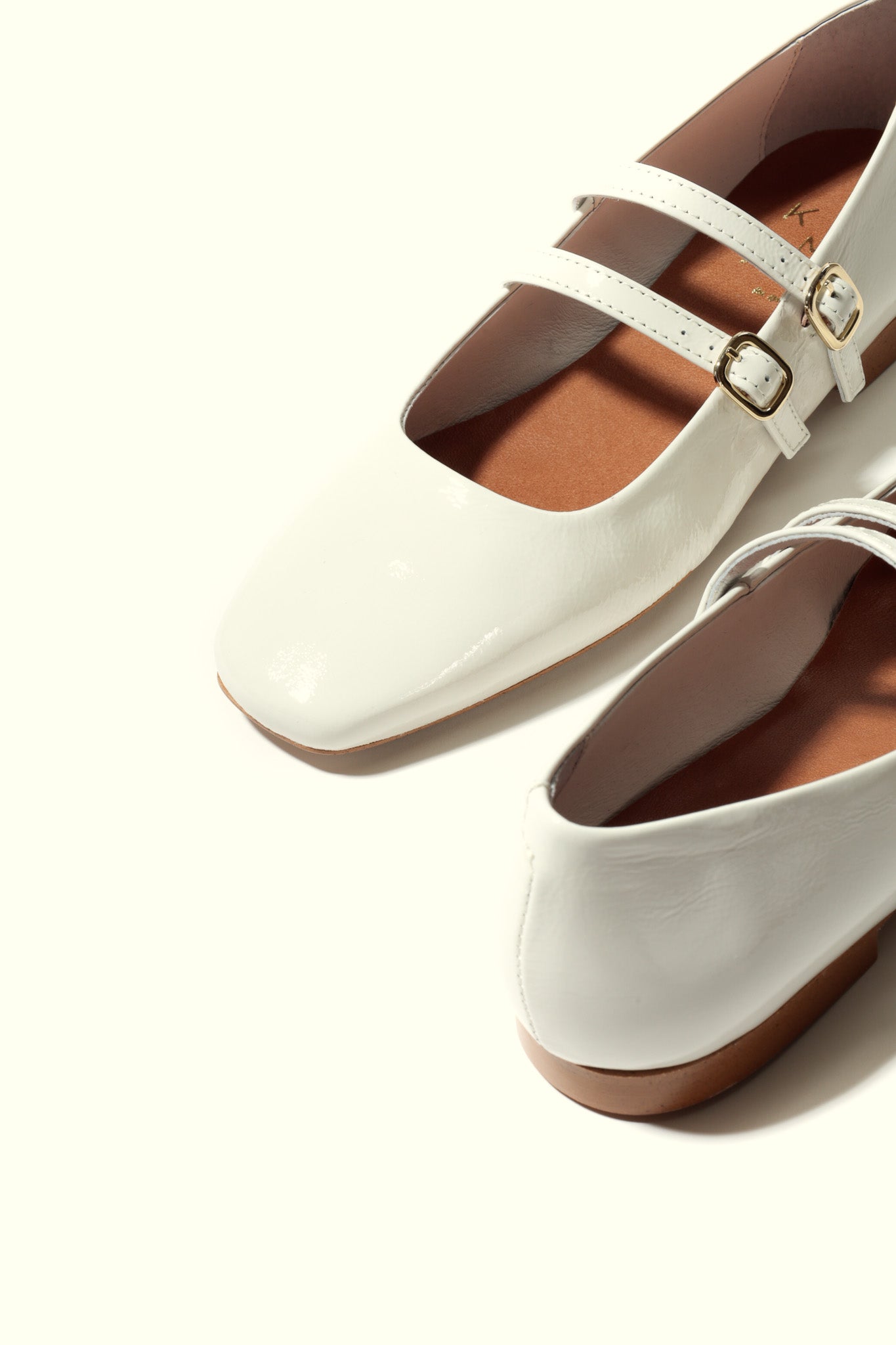 CANDY OFF- WHITE - Double Straps Mary Jane KMB shoes