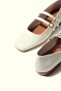 CANDY OFF- WHITE - Double Straps Mary Jane KMB shoes