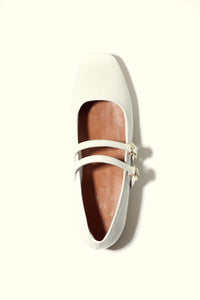 CANDY OFF- WHITE - Double Straps Mary Jane KMB shoes