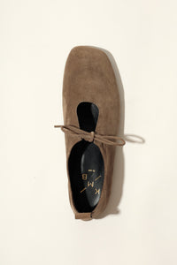KATY TAYPE – Soft Leather Flats with Front Tie KMB shoes