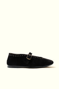 MERCHE BLACK – Studded Ballet Flats KMB shoes