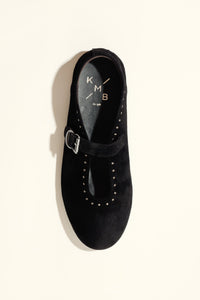 MERCHE BLACK – Studded Ballet Flats KMB shoes