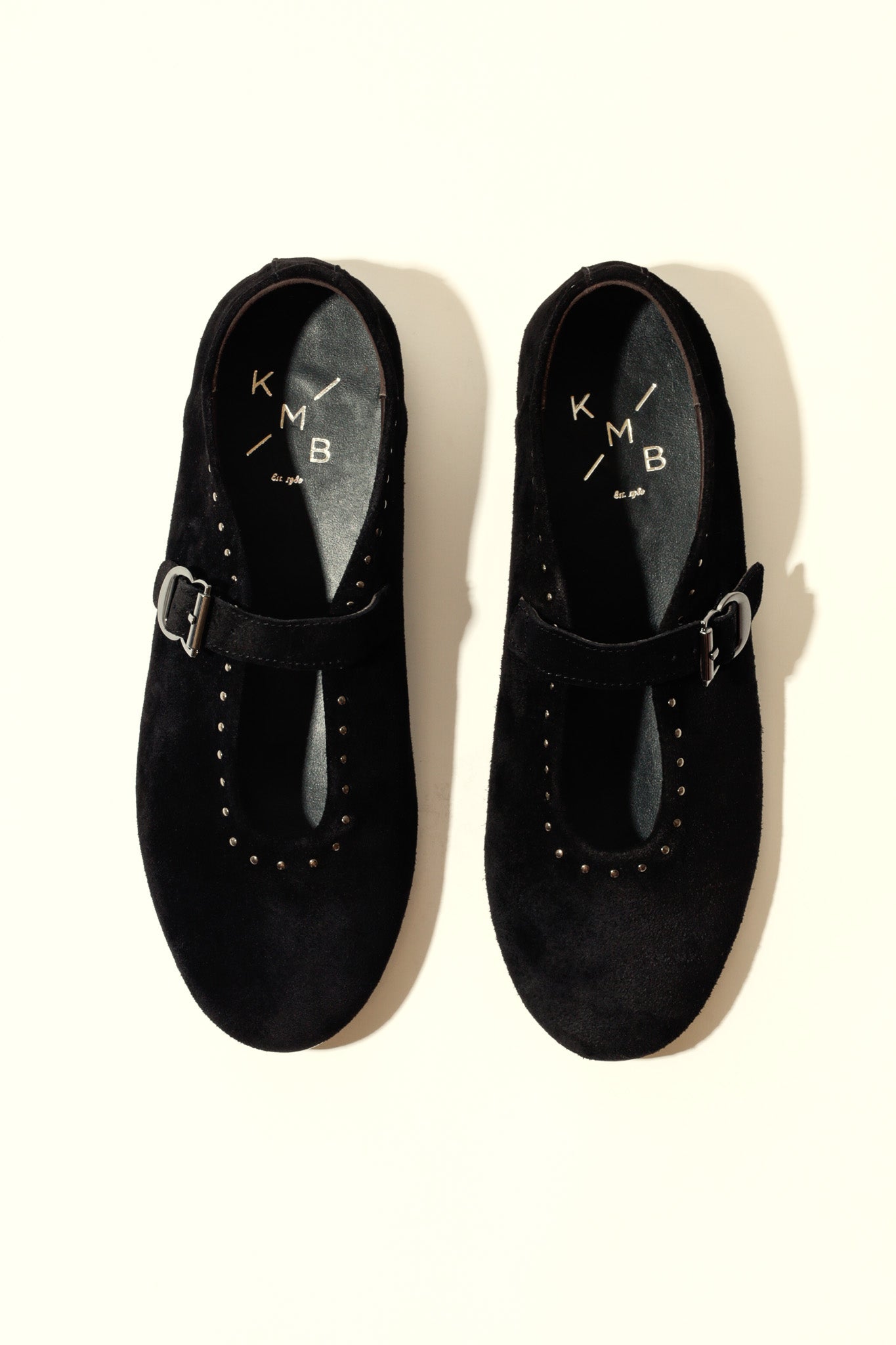 MERCHE BLACK – Studded Ballet Flats KMB shoes
