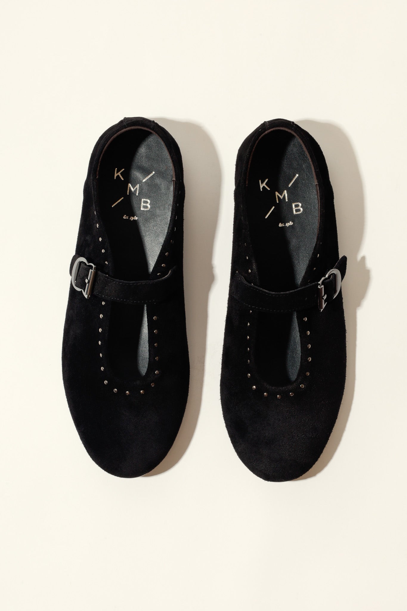 MERCHE BLACK – Studded Ballet Flats KMB shoes