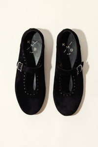 MERCHE BLACK – Studded Ballet Flats KMB shoes