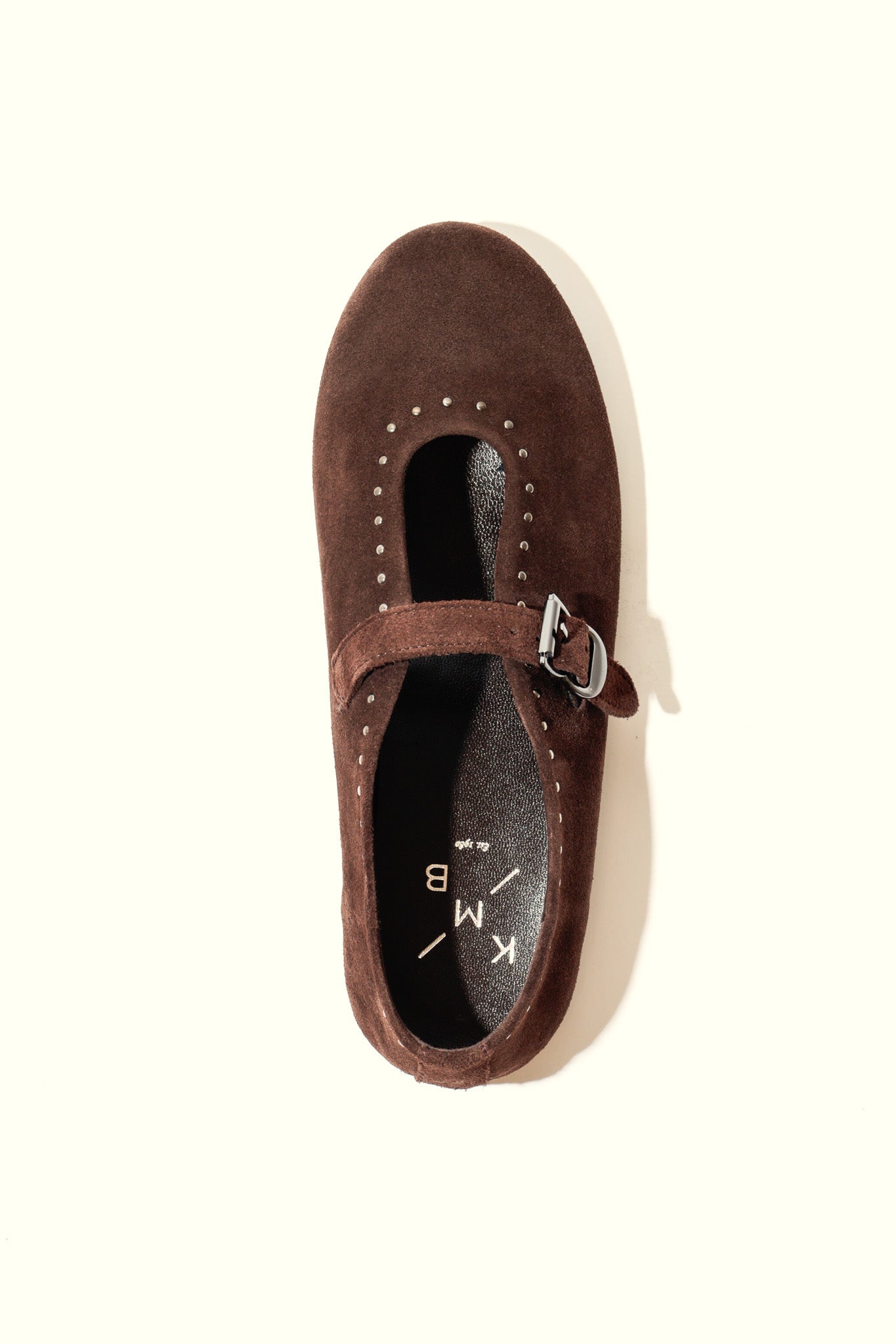 MERCHE CHOCOLATE – Studded Ballet Flats KMB shoes