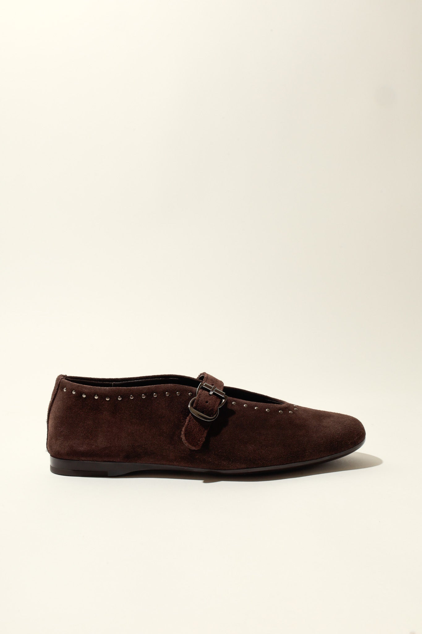 MERCHE CHOCOLATE – Studded Ballet Flats KMB shoes