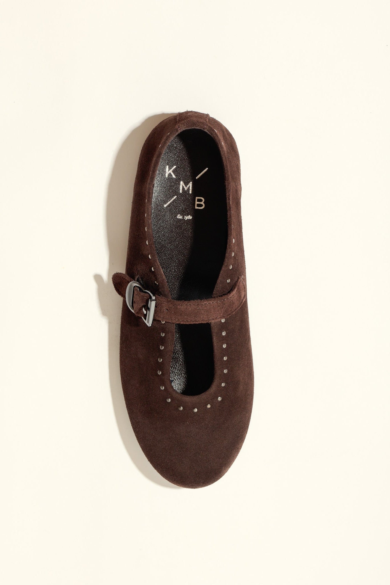 MERCHE CHOCOLATE – Studded Ballet Flats KMB shoes