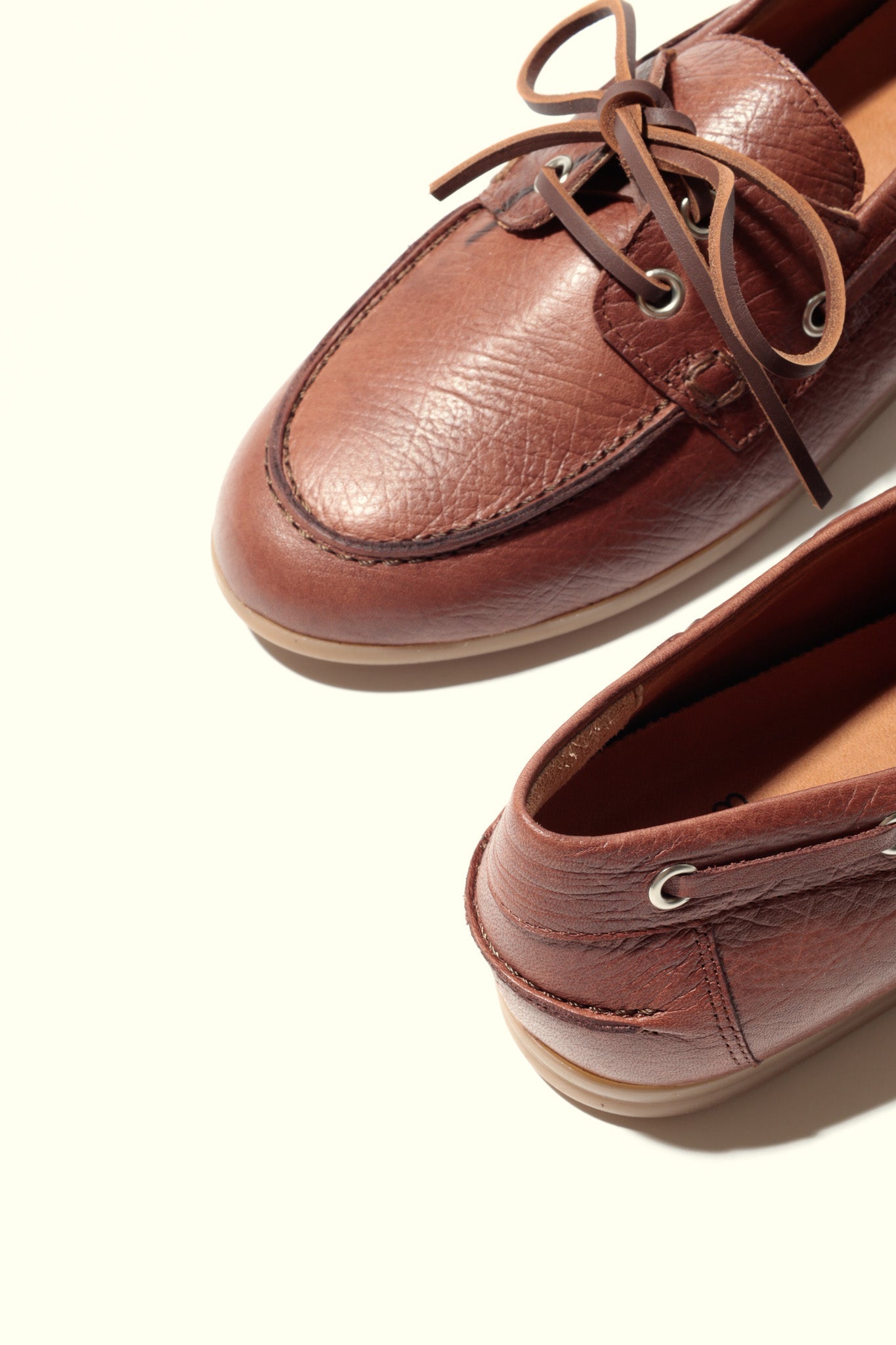 KAI BROWN – Leather Boat Shoes KMB shoes