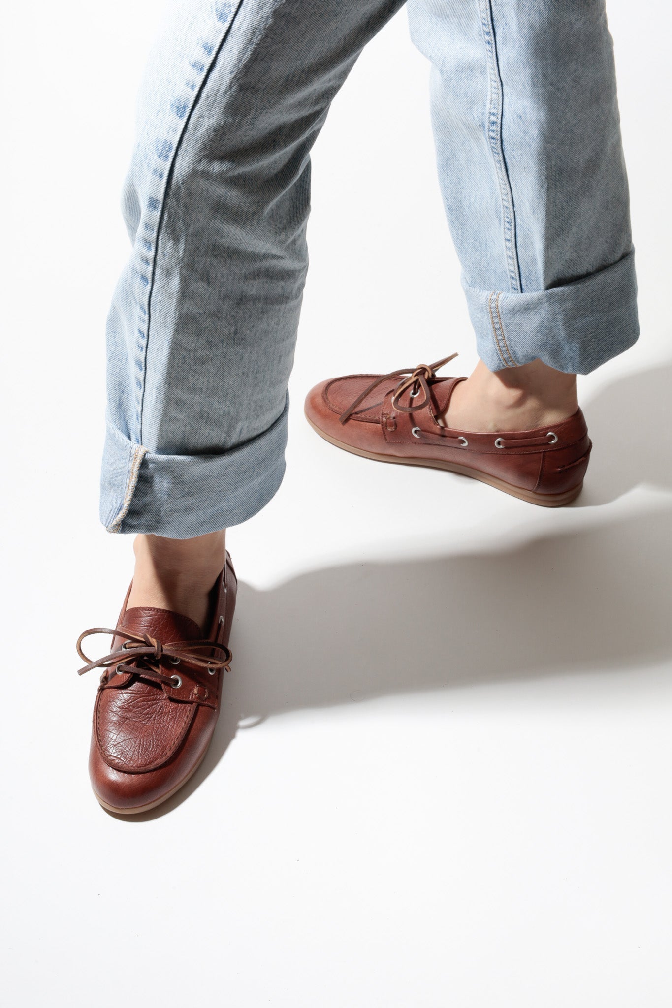 KAI COW PRINT – Hair-On Leather Boat Shoes KMB shoes