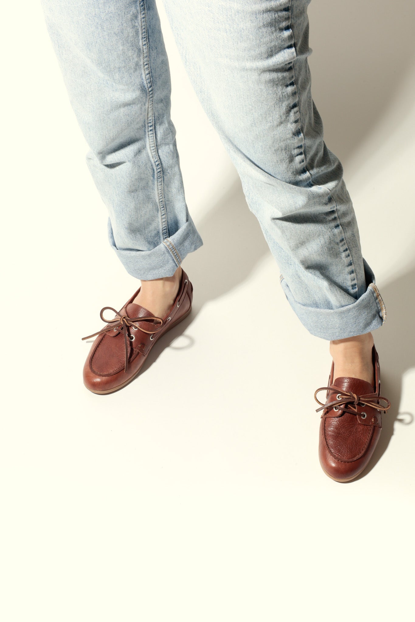 KAI BROWN – Leather Boat Shoes KMB shoes
