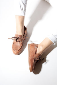 KAI BEIGE – Leather Boat Shoes KMB shoes
