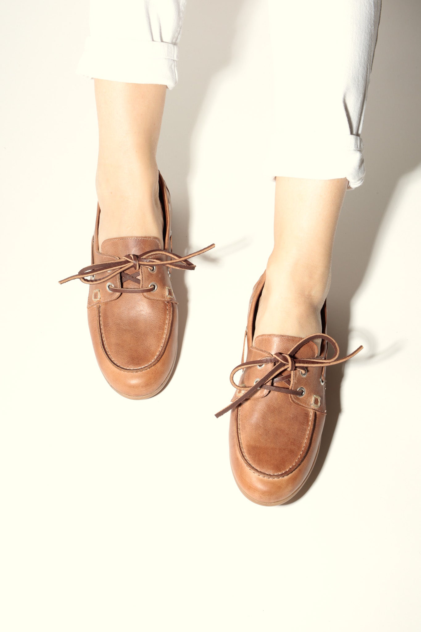 KAI LIGHT BROWN – Leather Boat Shoes KMB shoes