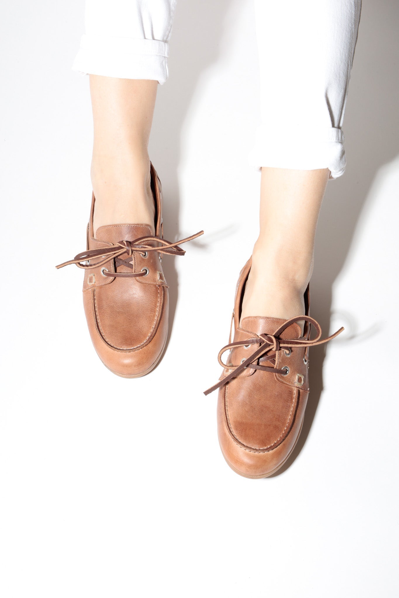 KAI BEIGE – Leather Boat Shoes KMB shoes