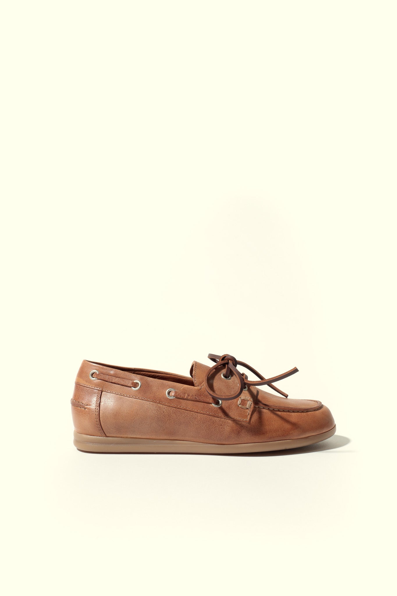 KAI LIGHT BROWN – Leather Boat Shoes KMB shoes