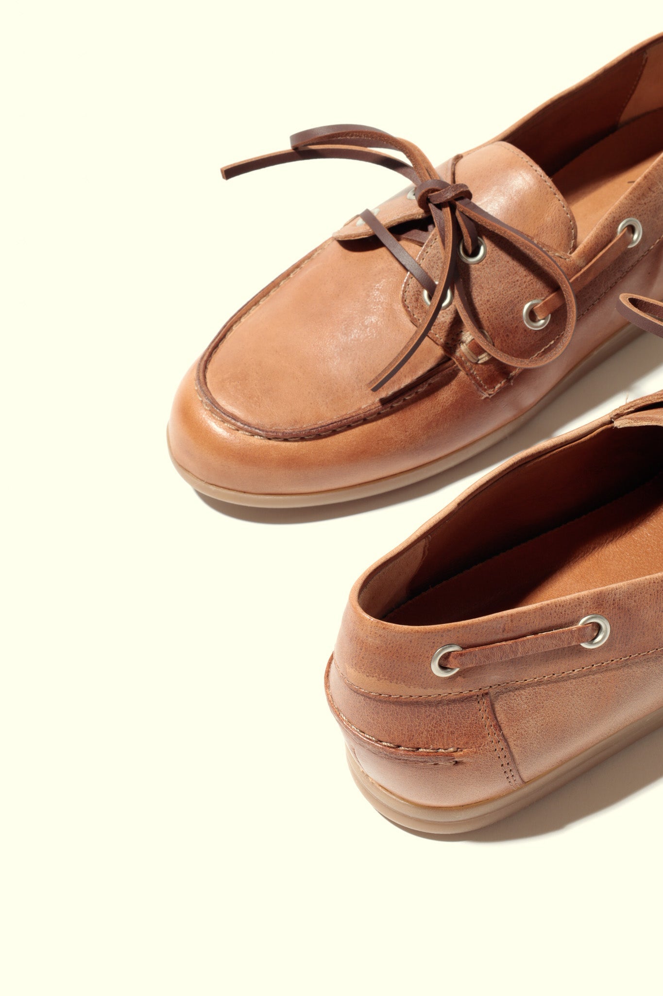 KAI LIGHT BROWN – Leather Boat Shoes KMB shoes