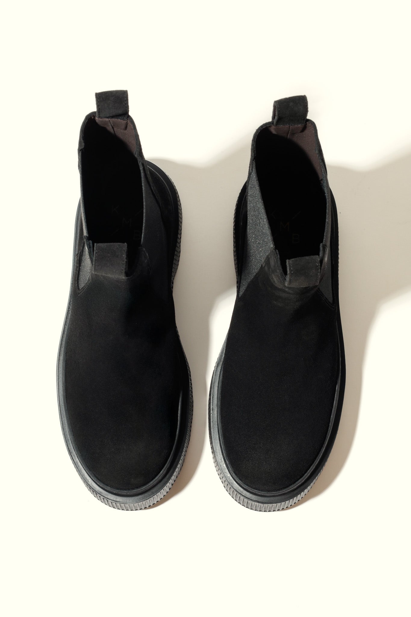 REBECCA BLACK – Mid-Calf Suede Boots with Chunky Sole KMB shoes
