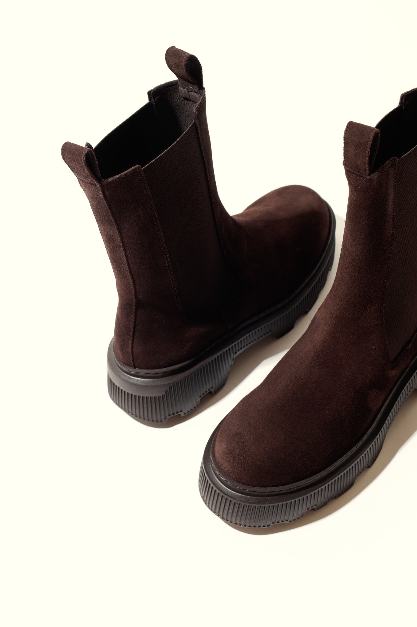 REBECCA CHOCOLATE – Mid-Calf Suede Boots with Chunky Sole (Copy) KMB shoes