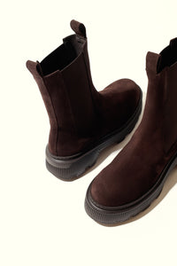 REBECCA CHOCOLATE – Mid-Calf Suede Boots with Chunky Sole (Copy) KMB shoes