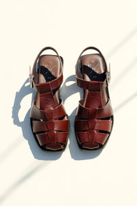 ADENA CHOCOLATE - Fisherman Slingback Sandals KMB shoes
