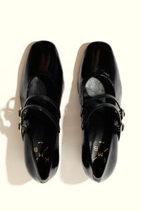 MAITE BLACK – Heeled Double Strap Mary Jane Shoes KMB shoes