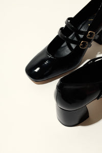 MAITE BLACK – Heeled Double Strap Mary Jane Shoes KMB shoes