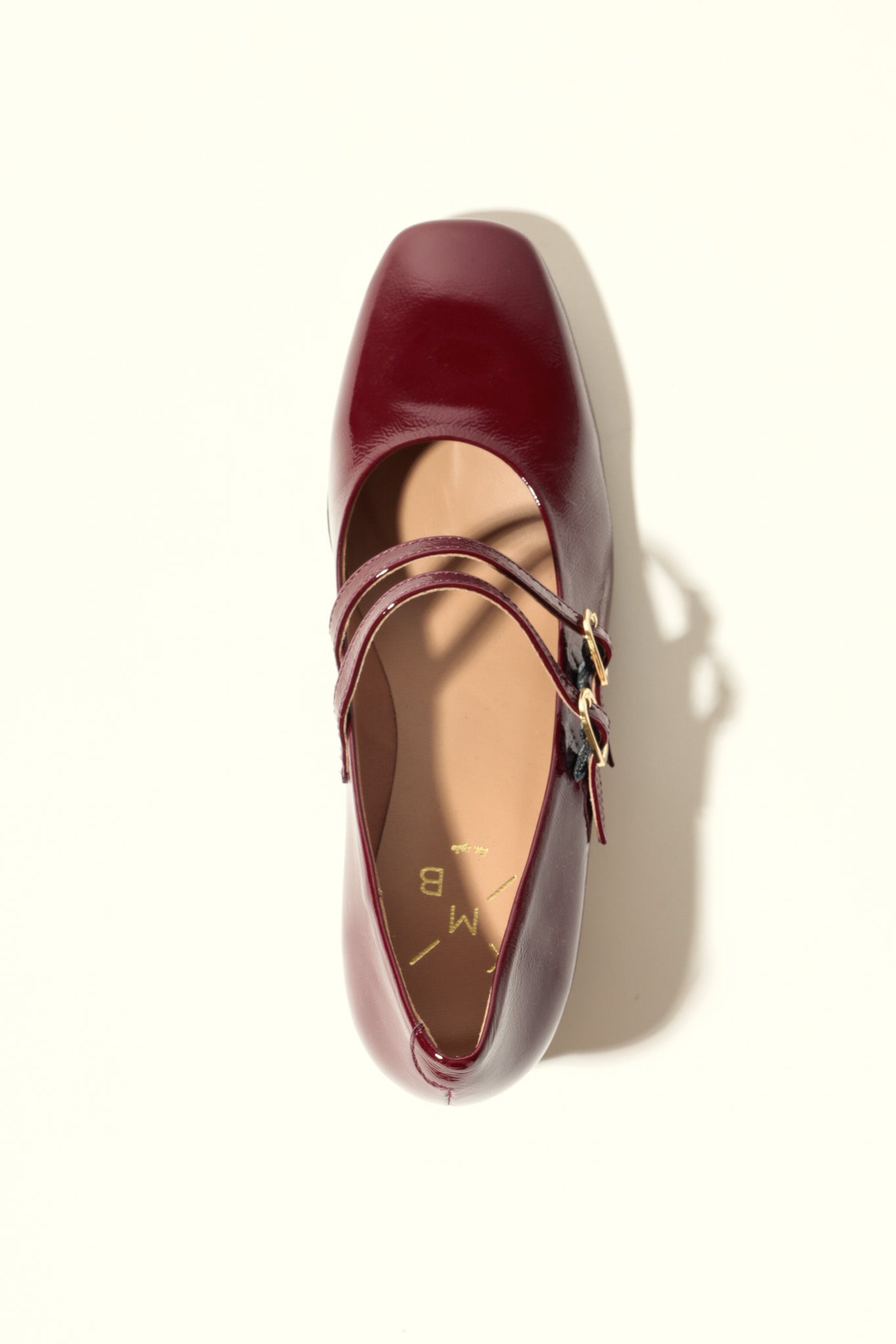 MAITE BURGUNDY – Heeled Double Strap Mary Jane Shoes KMB shoes