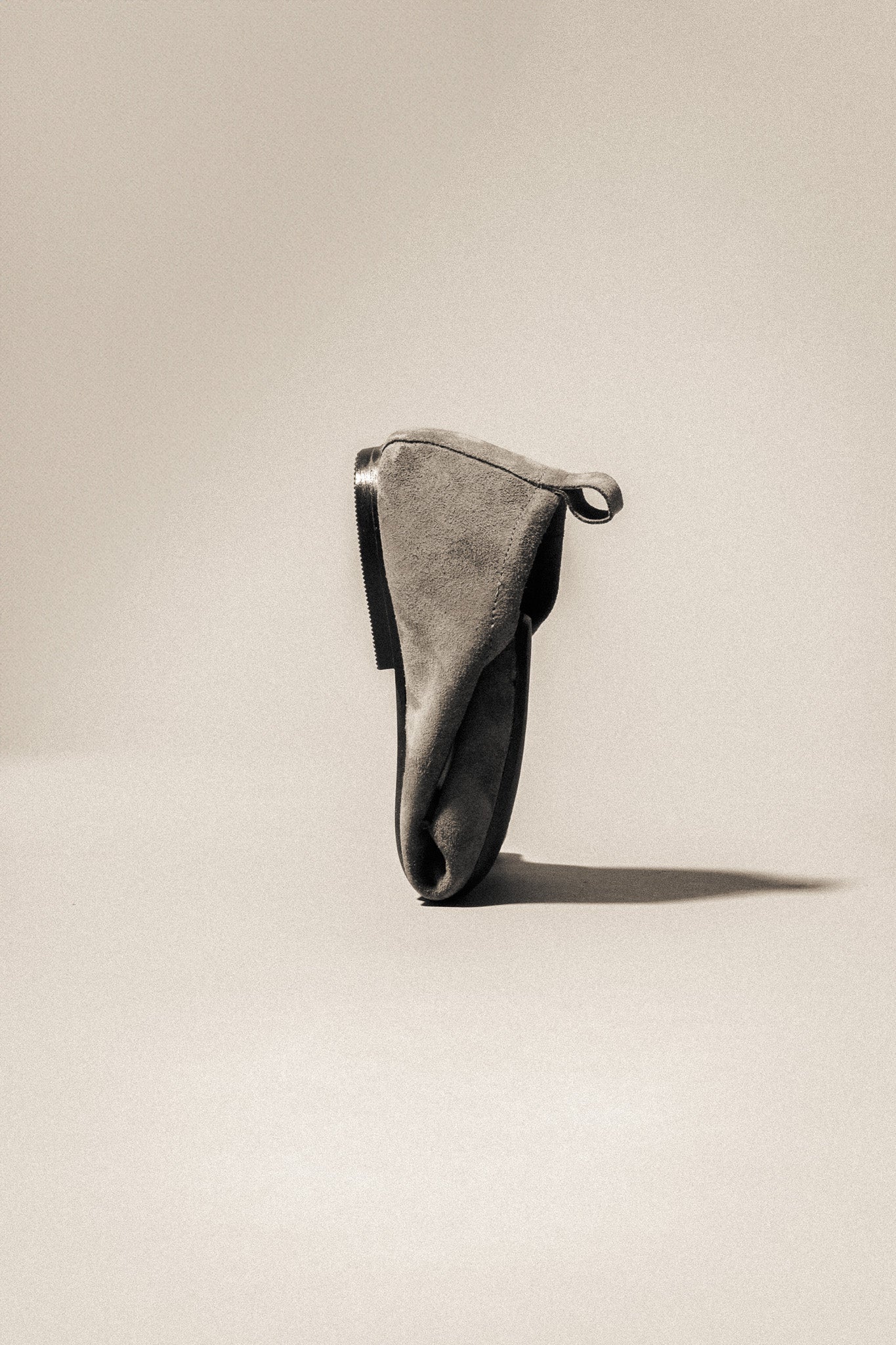 KATY TAUPE – Soft Leather Flats with Front Tie KMB shoes