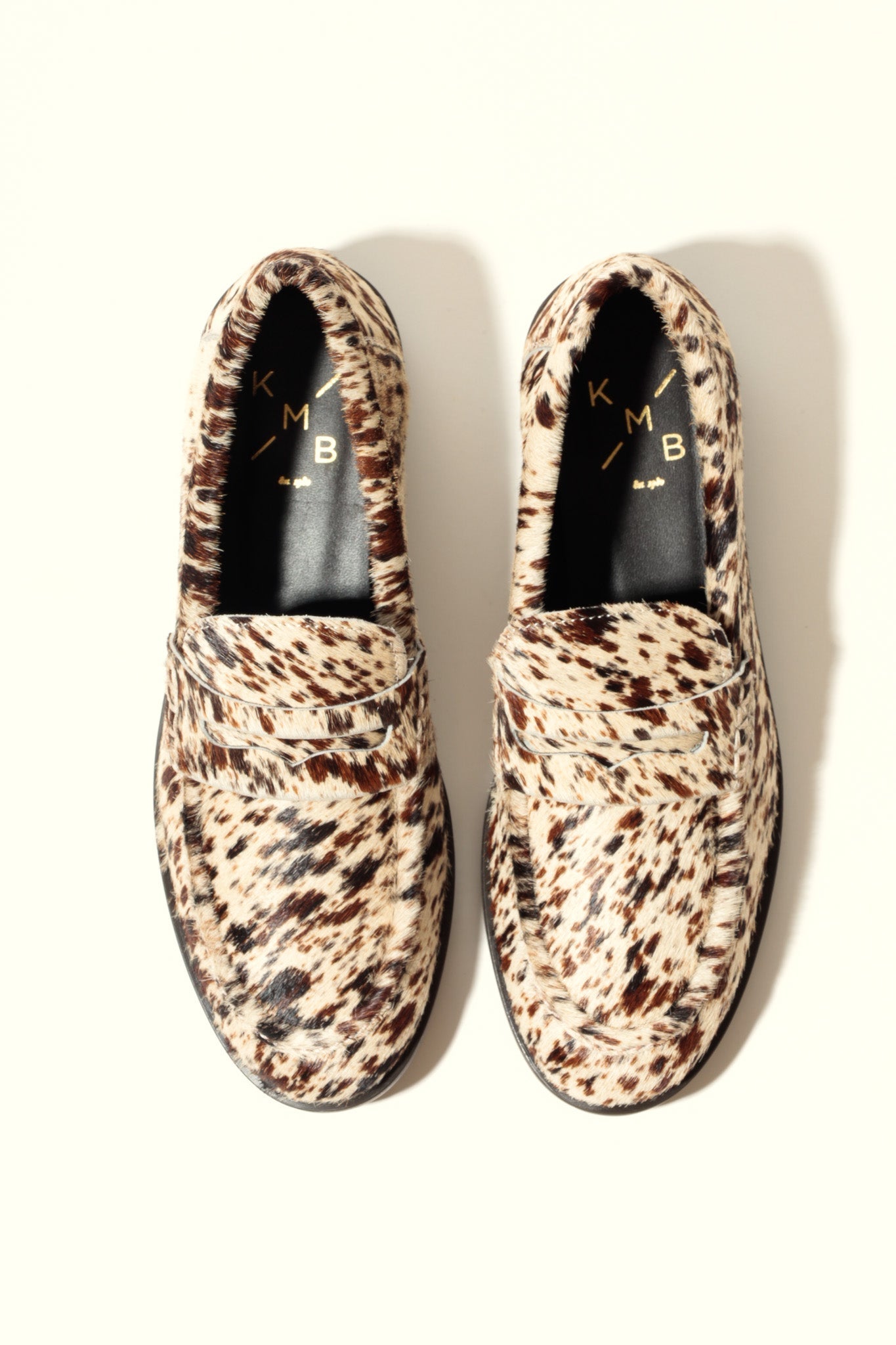 EMILIA COW PRINT – Cowhide Leather Loafer Flats KMB shoes