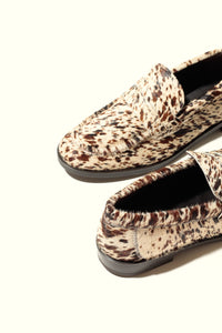 EMILIA COW PRINT – Cowhide Leather Loafer Flats KMB shoes