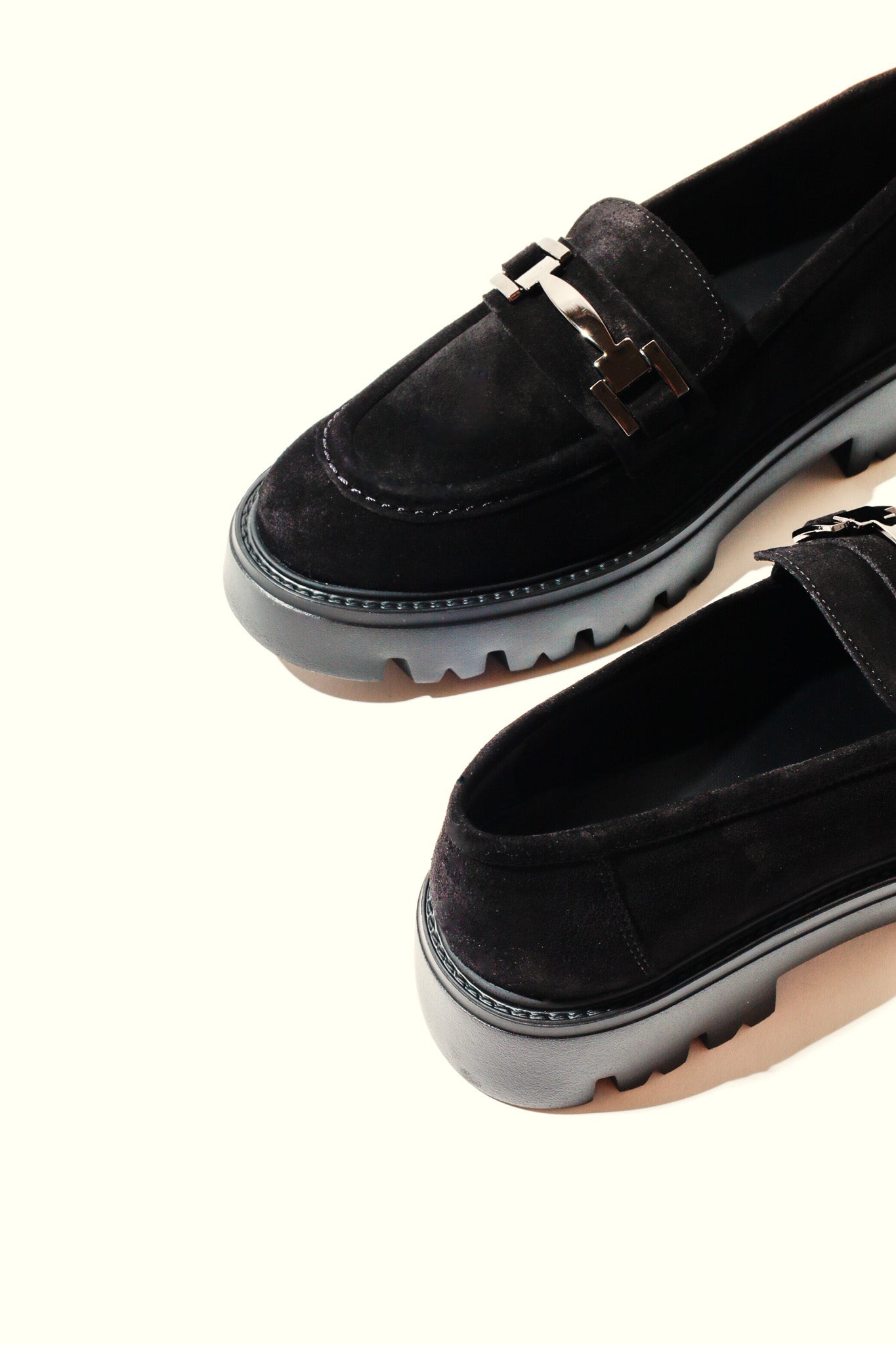 AINOHA BLACK – Suede Loafers with Horsebit and Extra-Light Sole KMB shoes