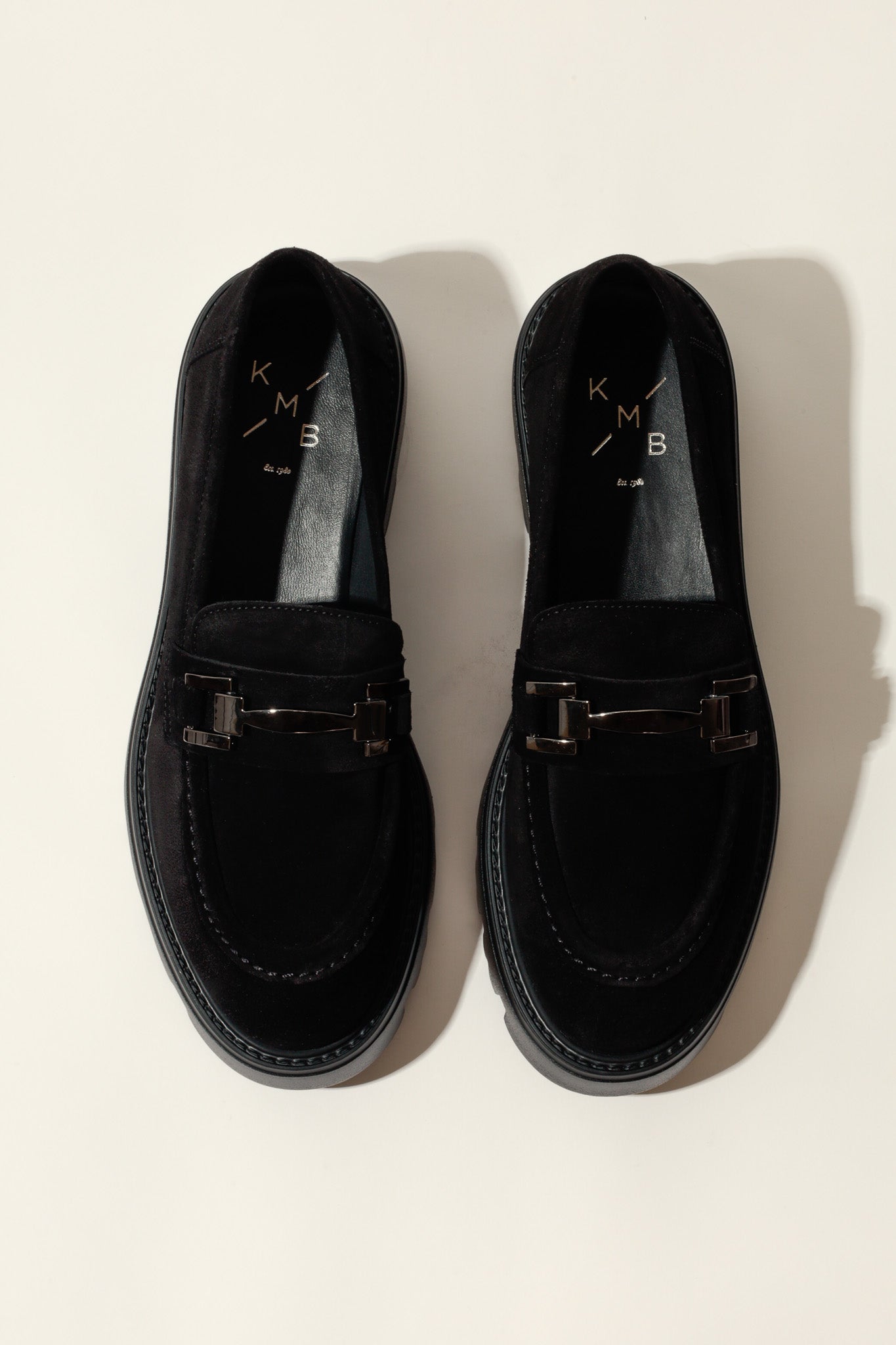 AINOHA BLACK – Suede Loafers with Horsebit and Extra-Light Sole KMB shoes