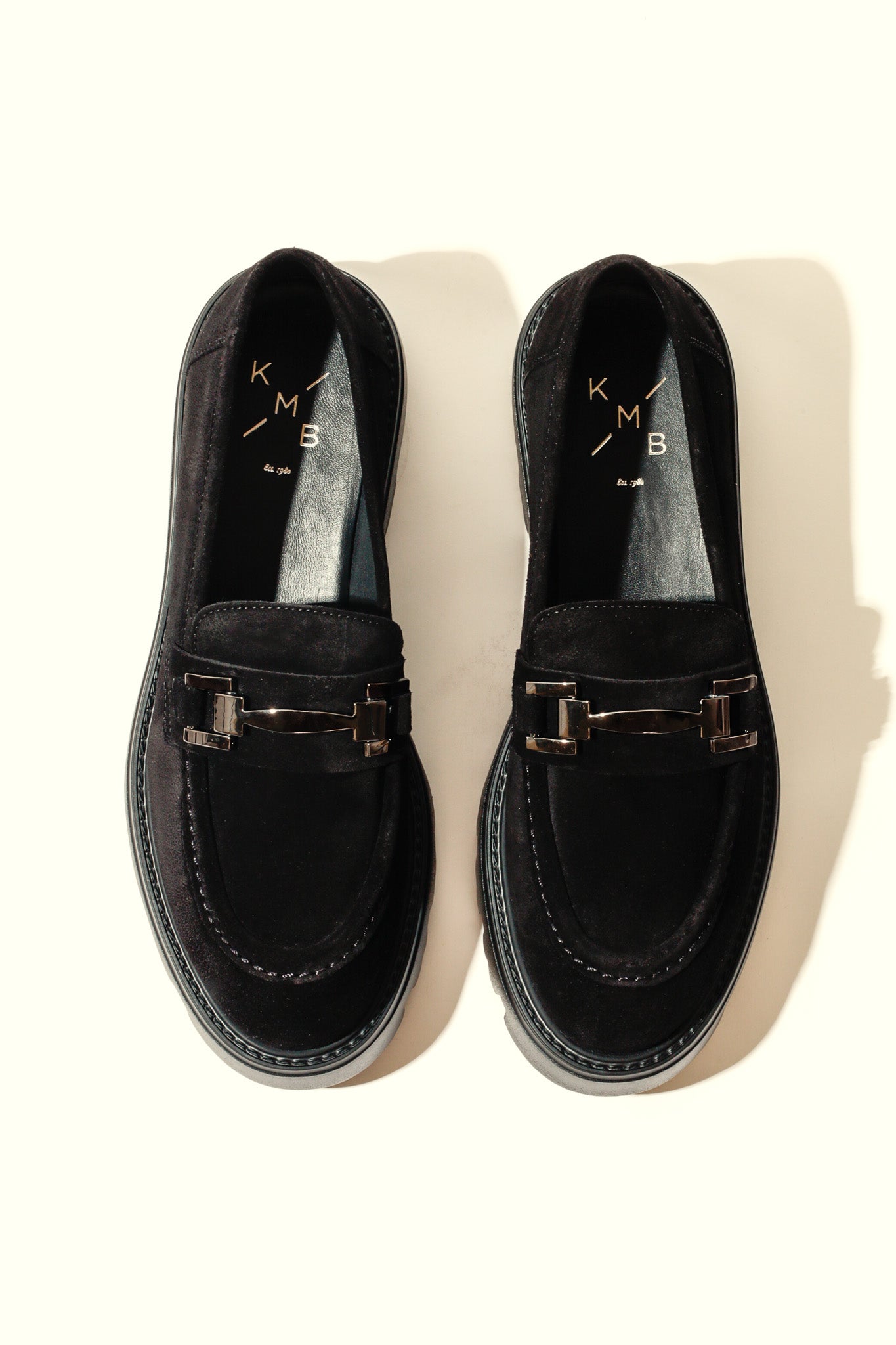 AINOHA BLACK – Suede Loafers with Horsebit and Extra-Light Sole KMB shoes